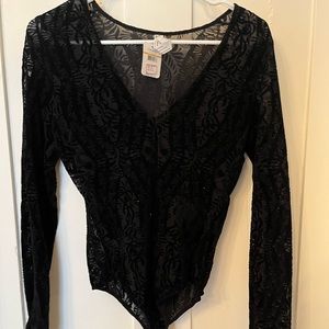 NWT Free people velvet burnout sheer bodysuit size s